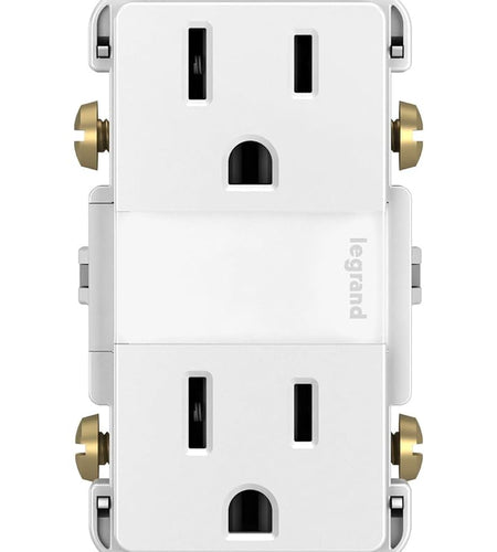 Legrand Radiant Adjustable LED Night Light Outlet, Nightlight Electrical Outlets, Tamper Resistant, Safe for Kids, White, NTL885TRWCC6