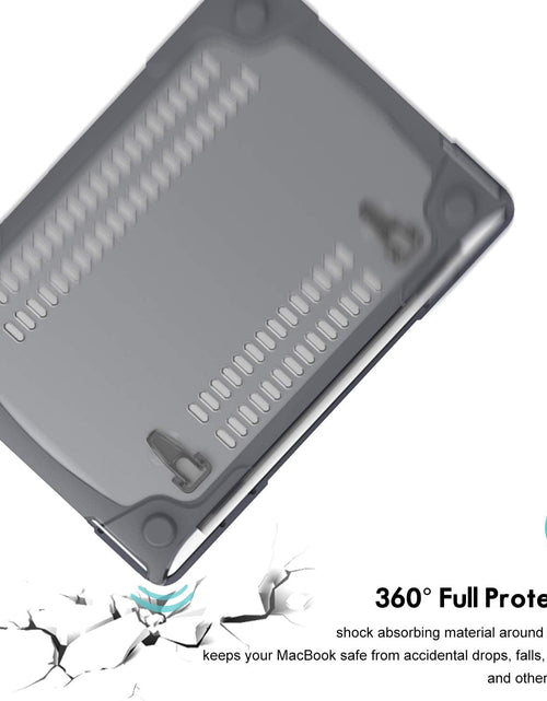 Load image into Gallery viewer, Macbook Air 13 Inch Case 2020 2019 2018 Release A2337 M1 A2179 A1932, Heavy Duty Slim Hard Shell Protective Cover with Fold Kickstand for Macbook Air 13 Retina with Touch ID -Grey
