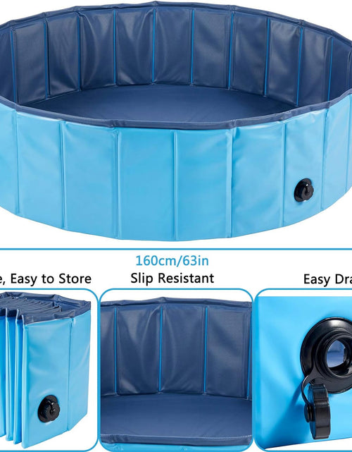 Load image into Gallery viewer, Dog Pool Foldable Pet Outdoor Swimming Pool Collapsible Anti-Slip Hard PVC Pet Paddling Bathtub for Large and Xtra Large Dogs, Kids, Pets
