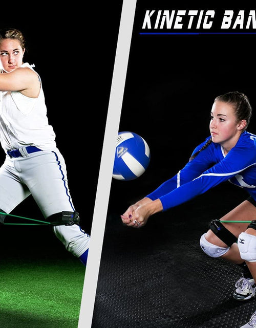 Load image into Gallery viewer, - Speed Agility Exercise Fitness Strength Leg Resistance Bands - Includes Stretching Strap and Digital Training Series – 3 Kit Levels – Youth, Intermediate, and Advanced Athletes
