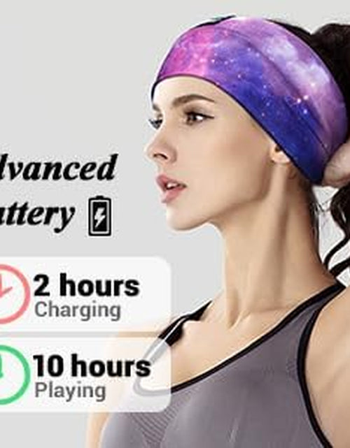 Load image into Gallery viewer, Bluetooth Headband Headphones, Starry Sleep Mask with Bluetooth Headphones Sleeping Headband Sleep Headphone Bluetooth Headband with Thin Speaker Microphone Handsfree Long Play Time
