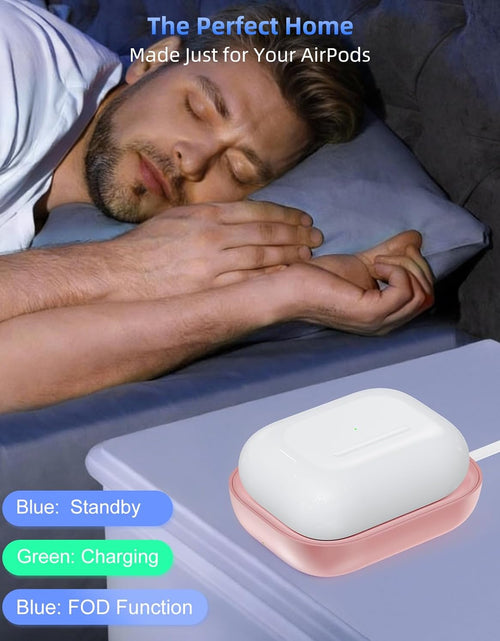 Load image into Gallery viewer, Qi Charger for Airpods 3, Wireless Charger for Apple Airpod 3/Airpods 2/Airpods, Wireless Charging Station for Airpods 3/Airpods Pro Wireless Charging, Wireless Charging Pad for Airpods Pro-Pink
