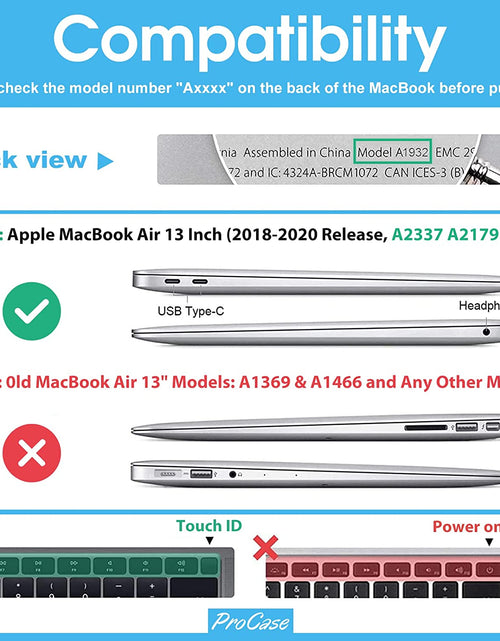 Load image into Gallery viewer, Macbook Air 13 Inch Case 2020 2019 2018 Release A2337 M1 A2179 A1932, Heavy Duty Slim Hard Shell Protective Cover with Fold Kickstand for Macbook Air 13 Retina with Touch ID -Grey
