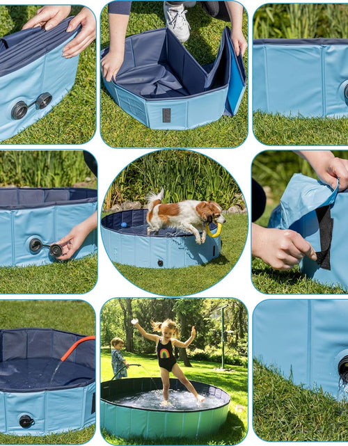 Load image into Gallery viewer, Dog Pool Foldable Pet Outdoor Swimming Pool Collapsible Anti-Slip Hard PVC Pet Paddling Bathtub for Large and Xtra Large Dogs, Kids, Pets
