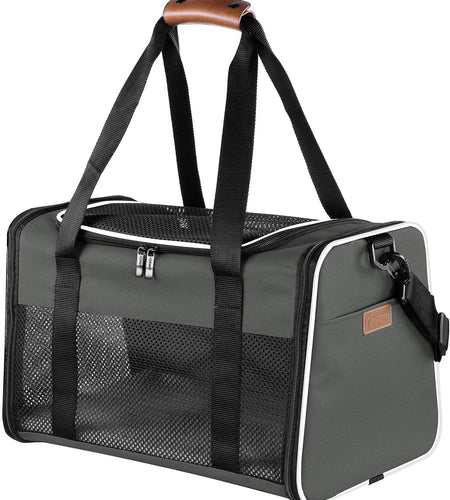 Cat Carrier - Portable Foldable Dog Pet Carrier, Soft-Sided Pet Bag up to 22 Lbs, Airline Approved Travel Puppy Carrier