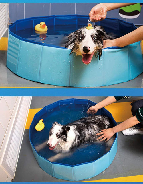 Load image into Gallery viewer, Dog Pool Foldable Pet Outdoor Swimming Pool Collapsible Anti-Slip Hard PVC Pet Paddling Bathtub for Large and Xtra Large Dogs, Kids, Pets

