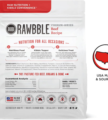 Rawbble Freeze Dried Dog Food | 7 Flavor Options | 3 Size Options