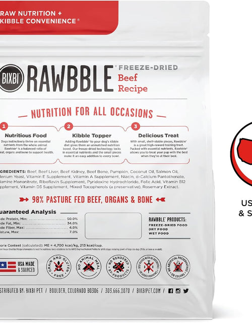 Load image into Gallery viewer, Rawbble Freeze Dried Dog Food | 7 Flavor Options | 3 Size Options
