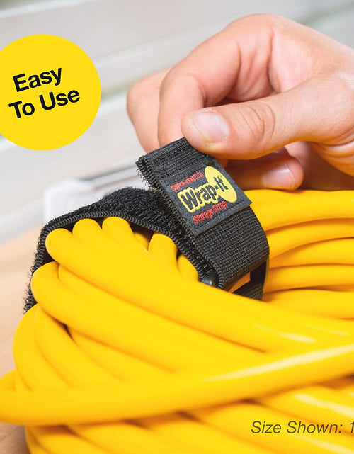 Load image into Gallery viewer, Super-Stretch  Straps, 12" (8 Pack) - Elastic Hook and Loop Cinch Straps - Extension Cord Organizer, Hose and Cables Straps, Cord Wrap, Cord Keeper, Garage and RV Storage Accessories
