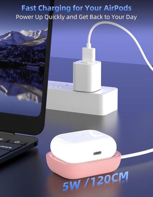 Load image into Gallery viewer, Qi Charger for Airpods 3, Wireless Charger for Apple Airpod 3/Airpods 2/Airpods, Wireless Charging Station for Airpods 3/Airpods Pro Wireless Charging, Wireless Charging Pad for Airpods Pro-Pink
