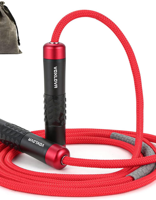 Load image into Gallery viewer, Weighted Rope - 1LB Heavy Jump Rope for Men Women Fitness Workouts, Non-Slip Aluminum Handles, Premium Skipping Rope for Exercise, Adjustable Length 9MM Solid Pvc/Cotton Rope
